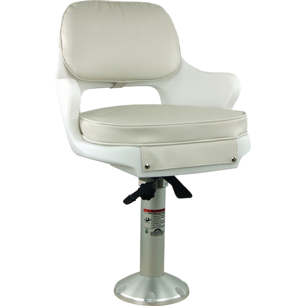 Springfield Marine Yachtsman Fixed Height Chair Package, White 1001414-L